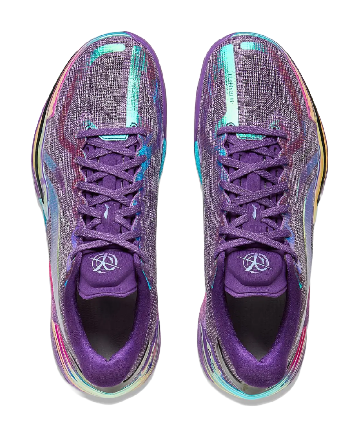 Li-Ning Gamma 1 Men's Basketball Shoes - Anti-Slip, Wear-Resistant, Lightweight, Low-Top, Purple/Yellow/Pink - Image 3
