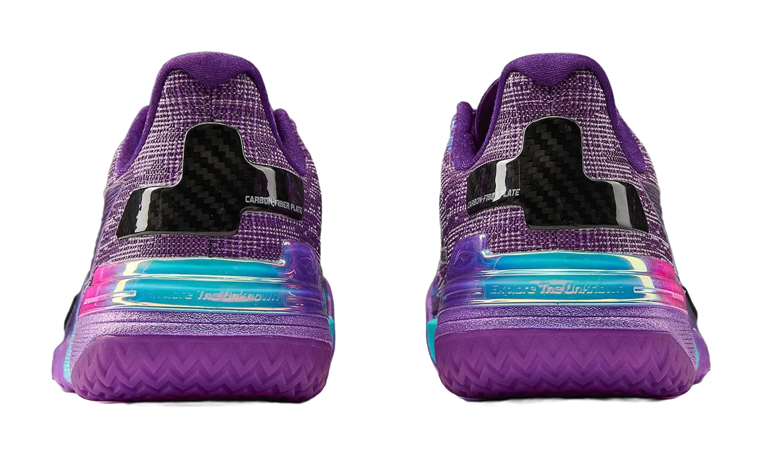 Li-Ning Gamma 1 Men's Basketball Shoes - Anti-Slip, Wear-Resistant, Lightweight, Low-Top, Purple/Yellow/Pink - Image 5