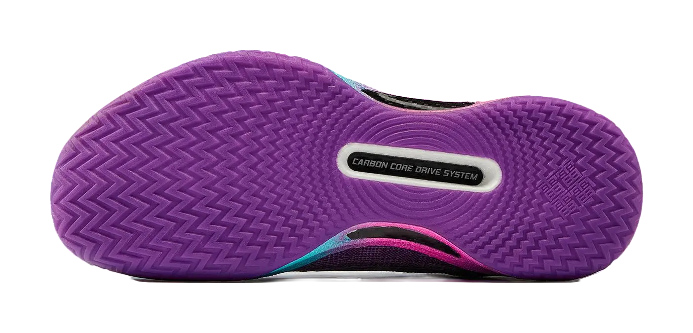 Li-Ning Gamma 1 Men's Basketball Shoes - Anti-Slip, Wear-Resistant, Lightweight, Low-Top, Purple/Yellow/Pink - Image 6