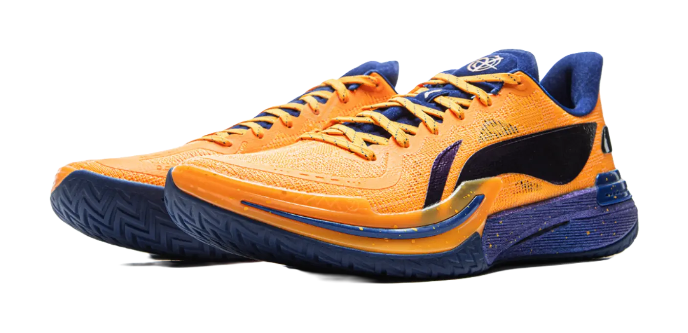 Li-Ning Gamma Men's Basketball Shoes - Cushioning, Slip & Abrasion Resistant, Orange - Image 4