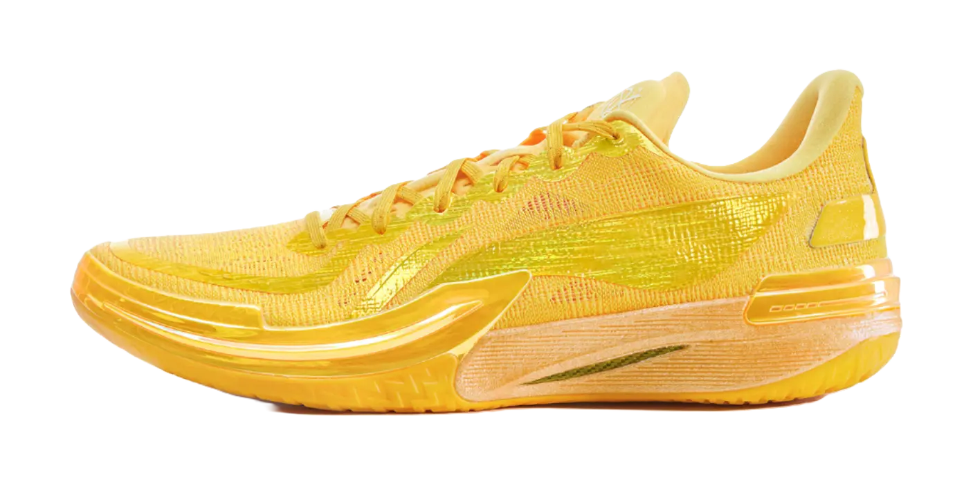 Li-Ning Gamma Men's Basketball Shoes - Neon Mango Yellow | Anti-Slip, Wear-Resistant, Cushioning & Carbon Fiber Support
