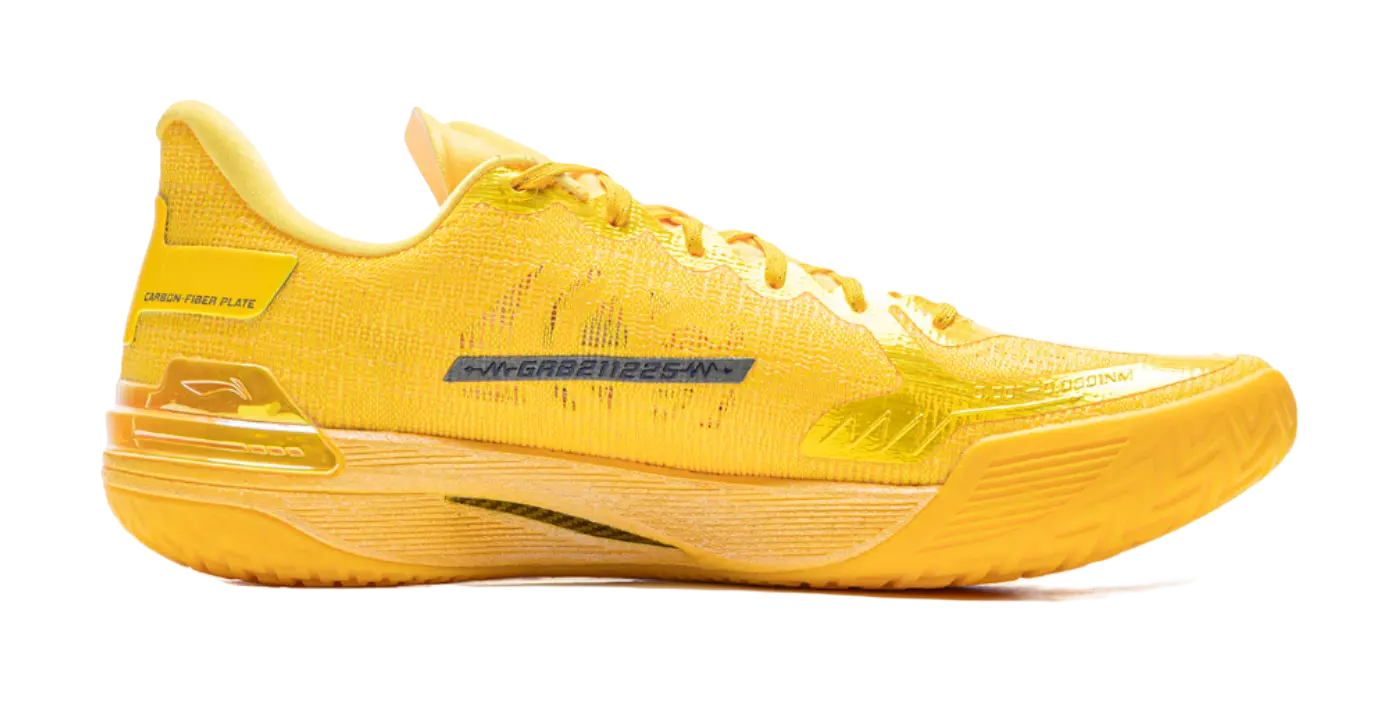 Li-Ning Gamma Men's Basketball Shoes - Neon Mango Yellow | Anti-Slip, Wear-Resistant, Cushioning & Carbon Fiber Support - Image 3