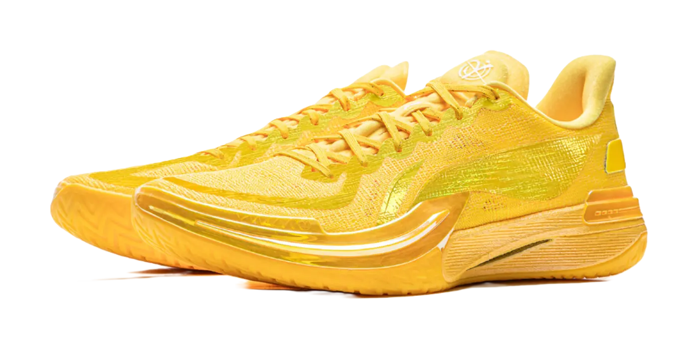 Li-Ning Gamma Men's Basketball Shoes - Neon Mango Yellow | Anti-Slip, Wear-Resistant, Cushioning & Carbon Fiber Support - Image 4