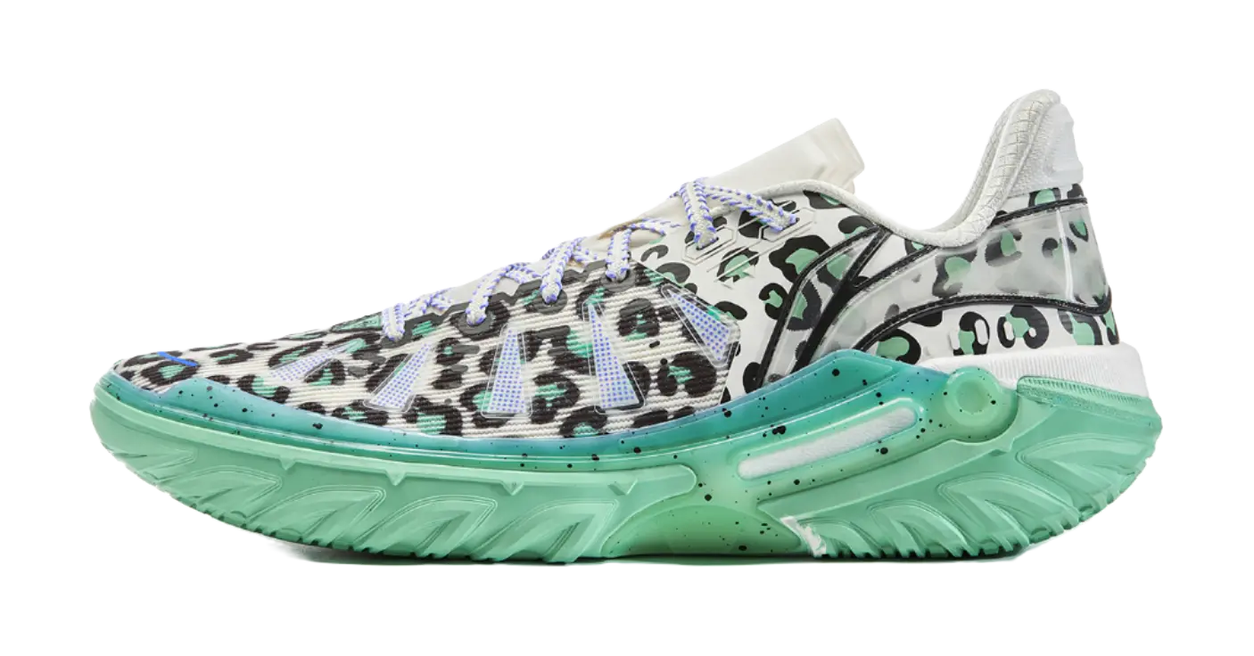 Li Ning Jie Ao 2 Men's Low Top Outdoor Basketball Shoes - White/Black/Green - Image 2