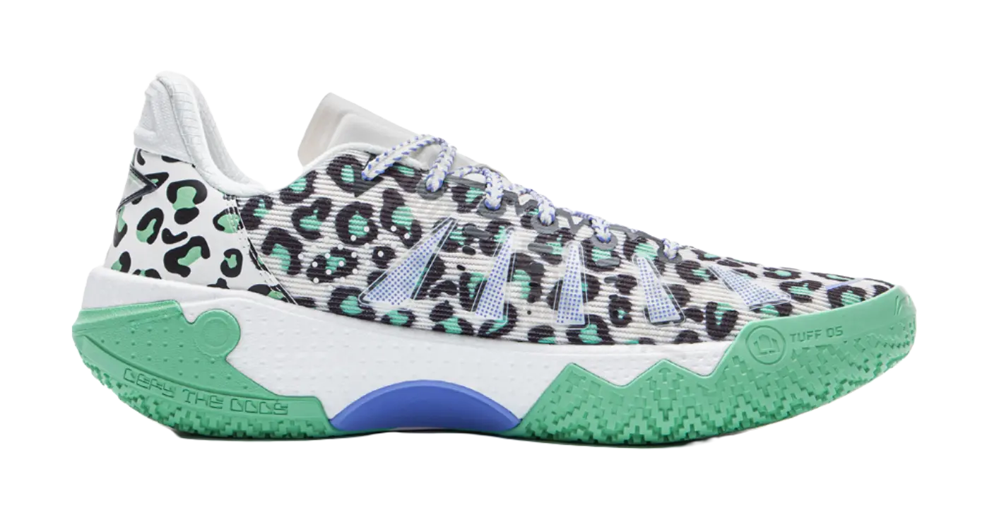 Li Ning Jie Ao 2 Men's Low Top Outdoor Basketball Shoes - White/Black/Green - Image 3