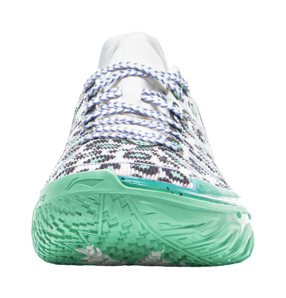 Li Ning Jie Ao 2 Men's Low Top Outdoor Basketball Shoes - White/Black/Green - Image 6