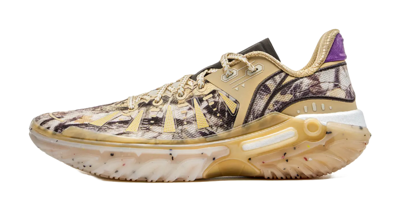 Li Ning Jie Ao 2 Men's Low-Top Basketball Shoes - White/Brown