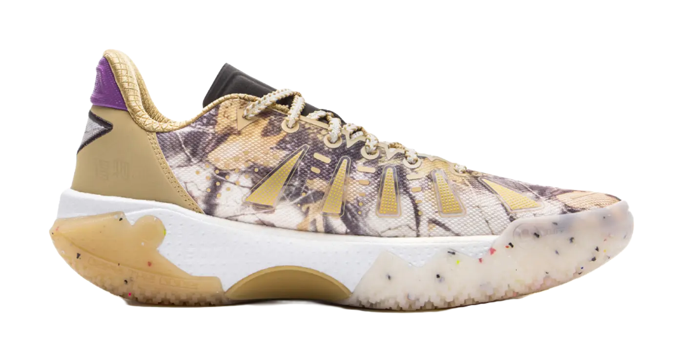 Li Ning Jie Ao 2 Men's Low-Top Basketball Shoes - White/Brown - Image 2