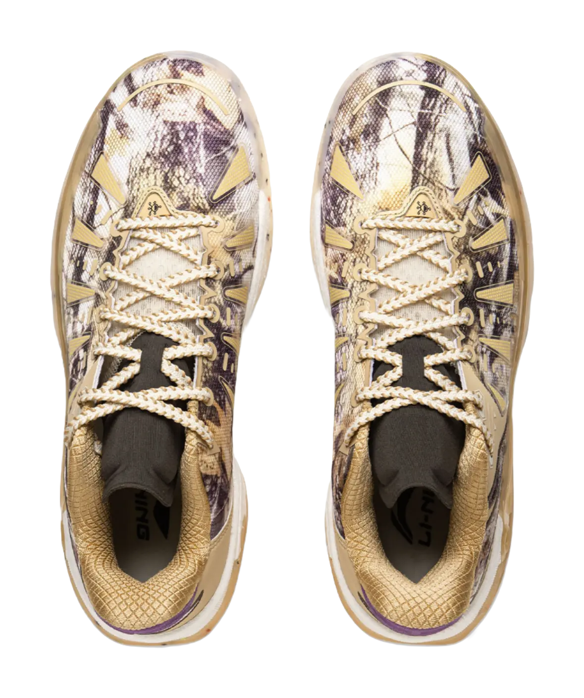 Li Ning Jie Ao 2 Men's Low-Top Basketball Shoes - White/Brown - Image 4