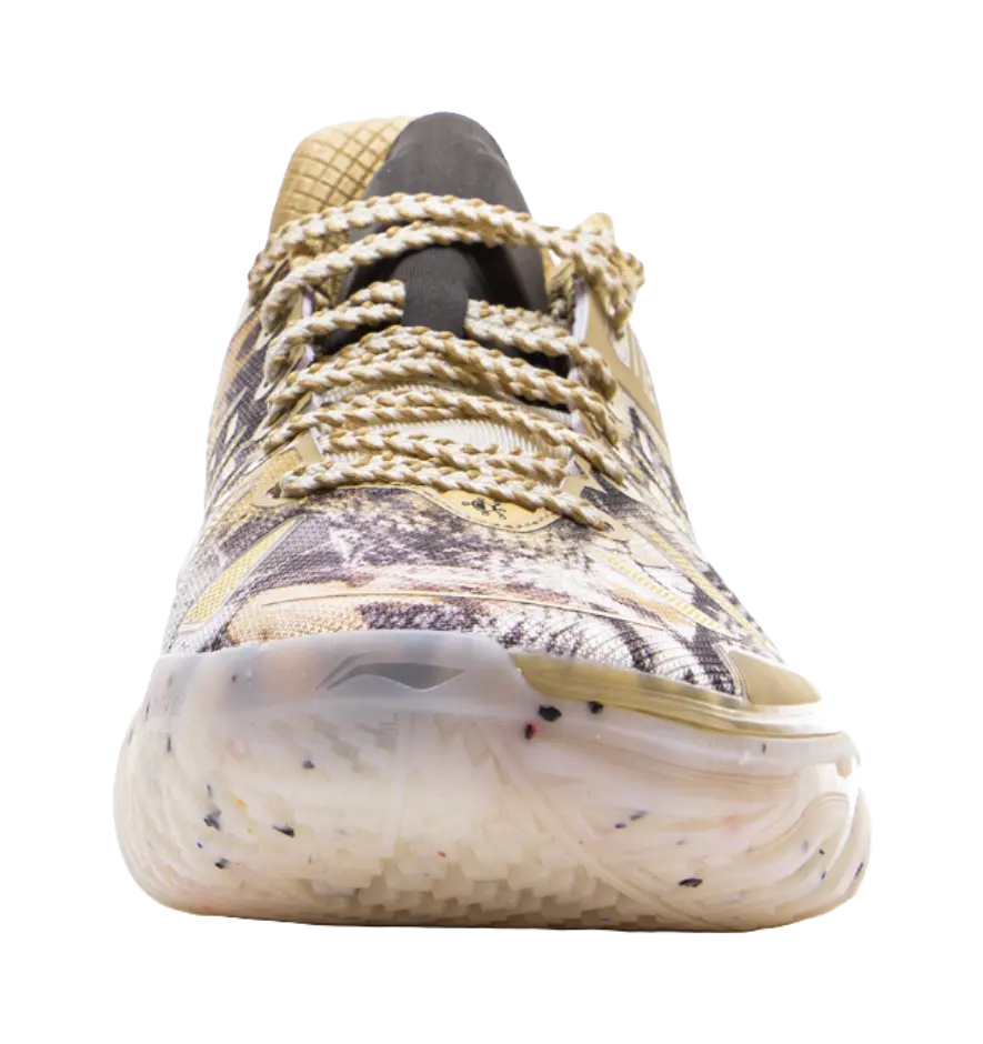 Li Ning Jie Ao 2 Men's Low-Top Basketball Shoes - White/Brown - Image 5