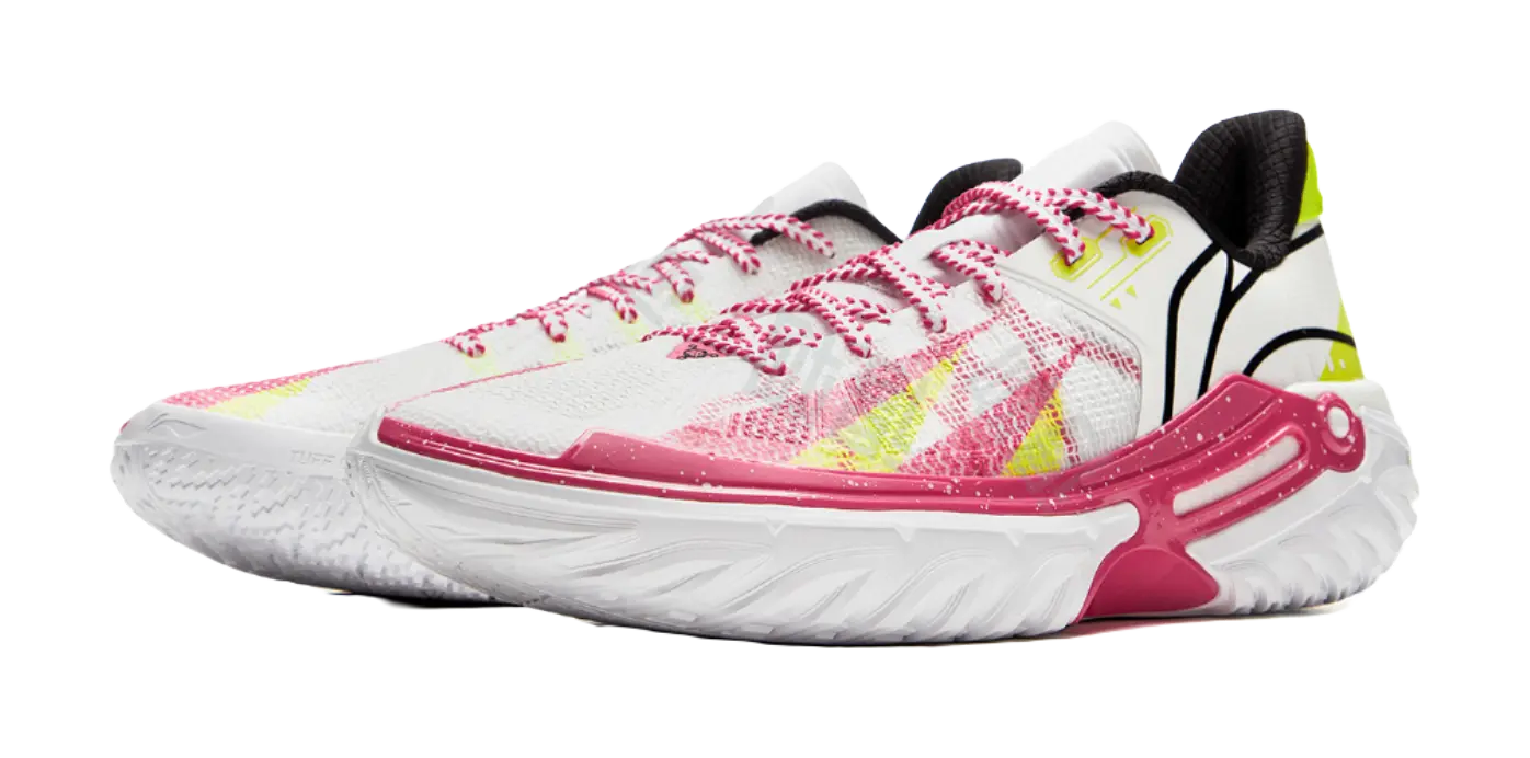 Li Ning Jie Ao 2 Men's Low-Top Basketball Shoes White/Red - Image 4