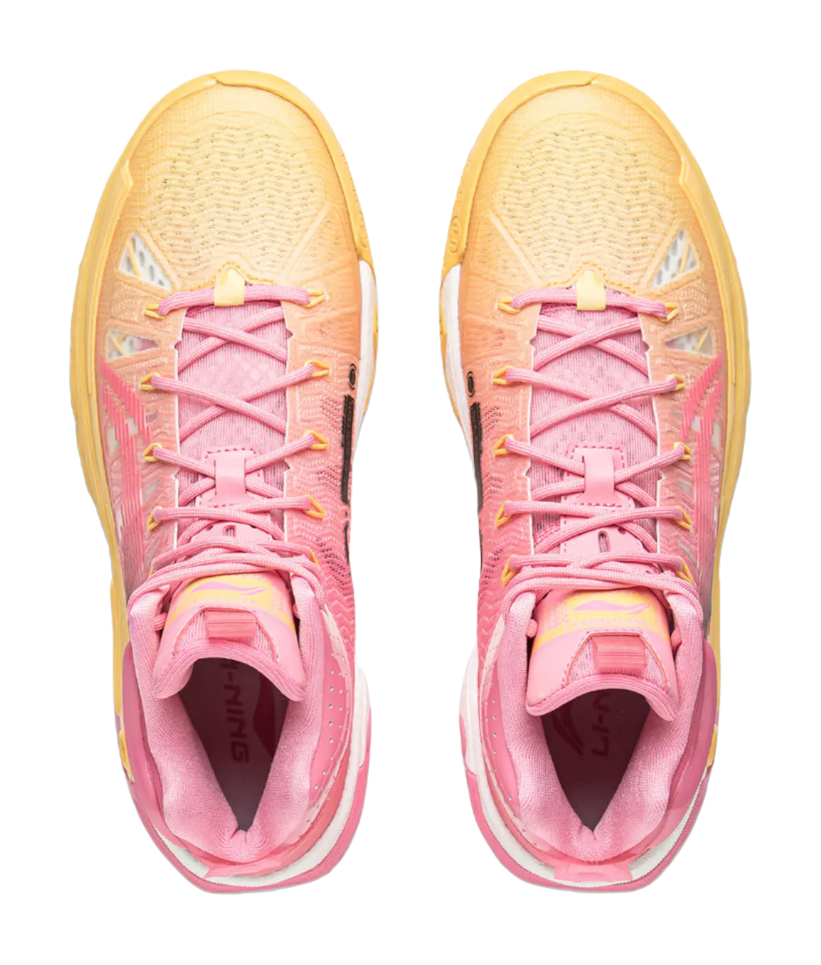 Li Ning Jie Ao 2 High Basketball Shoes Men's High Top Fairy Pink/Soft Apricot Yellow - Image 5