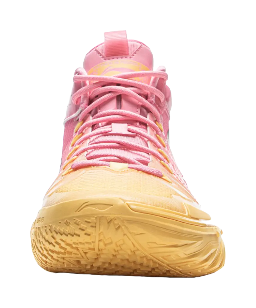 Li Ning Jie Ao 2 High Basketball Shoes Men's High Top Fairy Pink/Soft Apricot Yellow - Image 6
