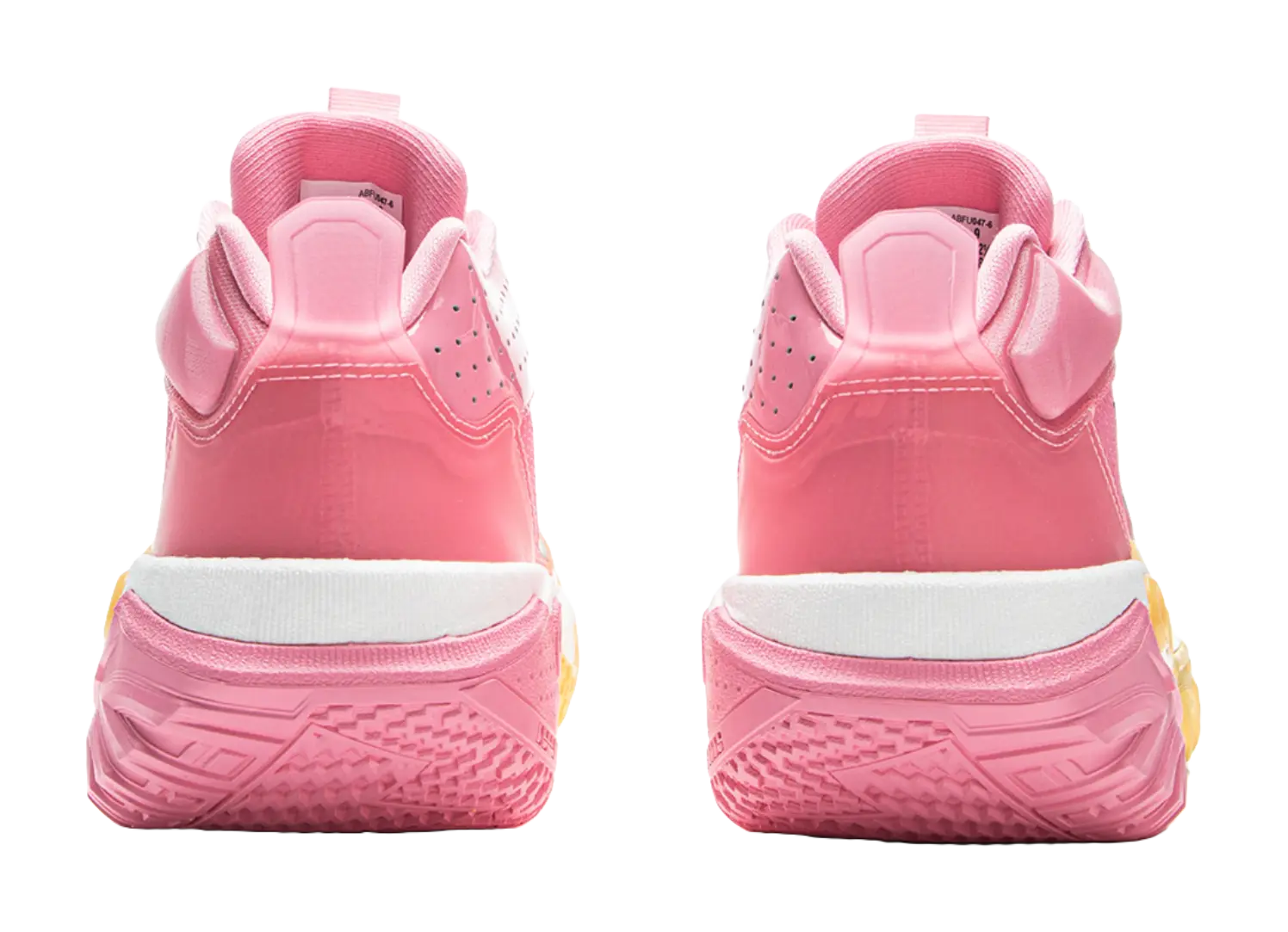 Li Ning Jie Ao 2 High Basketball Shoes Men's High Top Fairy Pink/Soft Apricot Yellow - Image 7