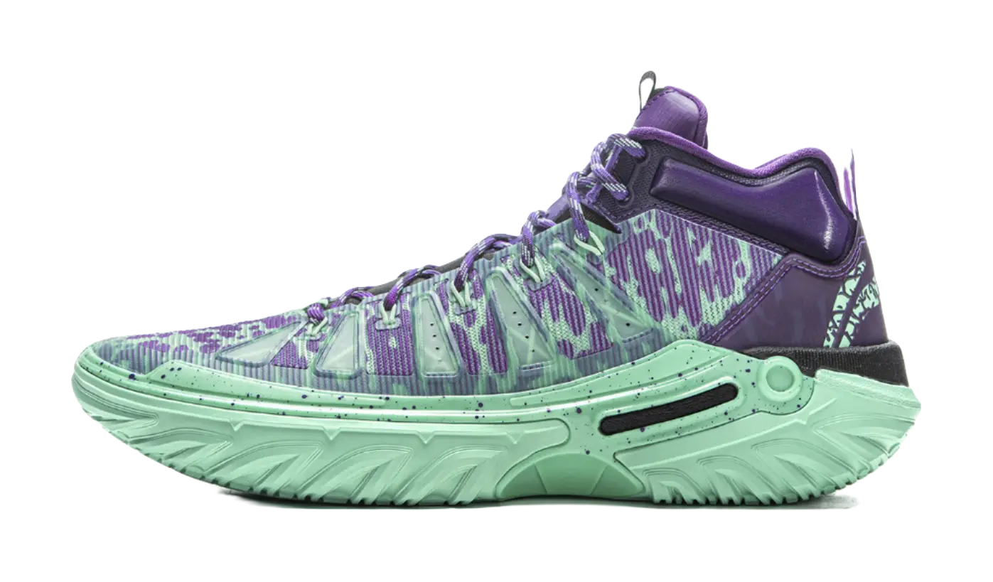 Li Ning Jie Ao 2 High Basketball Shoes Men's Jade Green/Dragon Court Purple