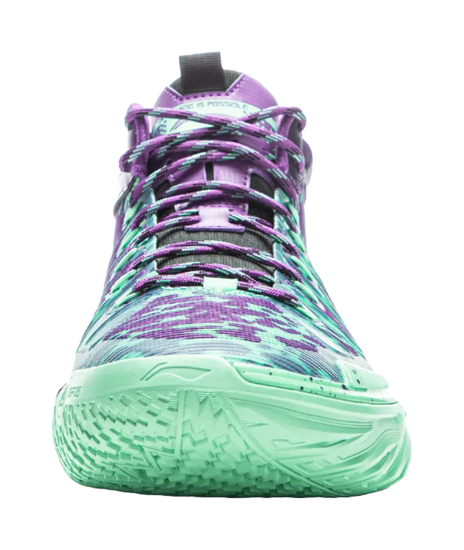 Li Ning Jie Ao 2 High Basketball Shoes Men's Jade Green/Dragon Court Purple - Image 6
