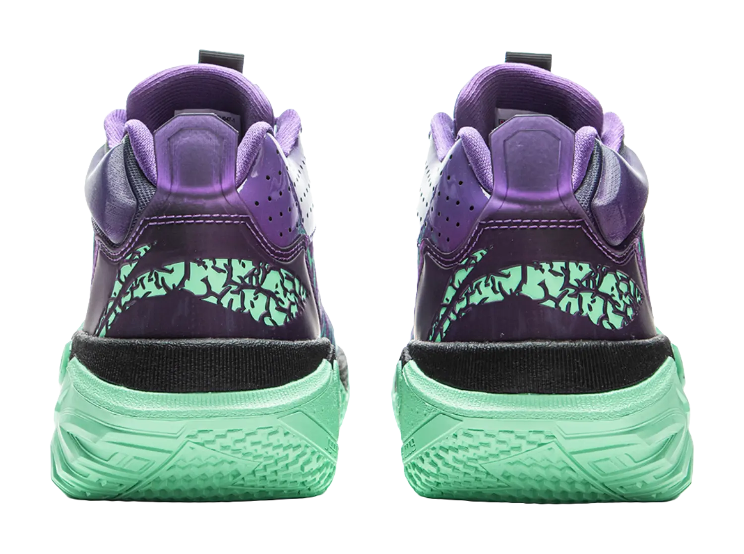 Li Ning Jie Ao 2 High Basketball Shoes Men's Jade Green/Dragon Court Purple - Image 7