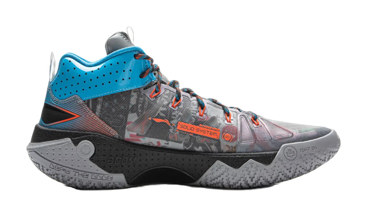 Li Ning Jie Ao 2 High Basketball Shoes Men's Shark Gray/Black - Image 3