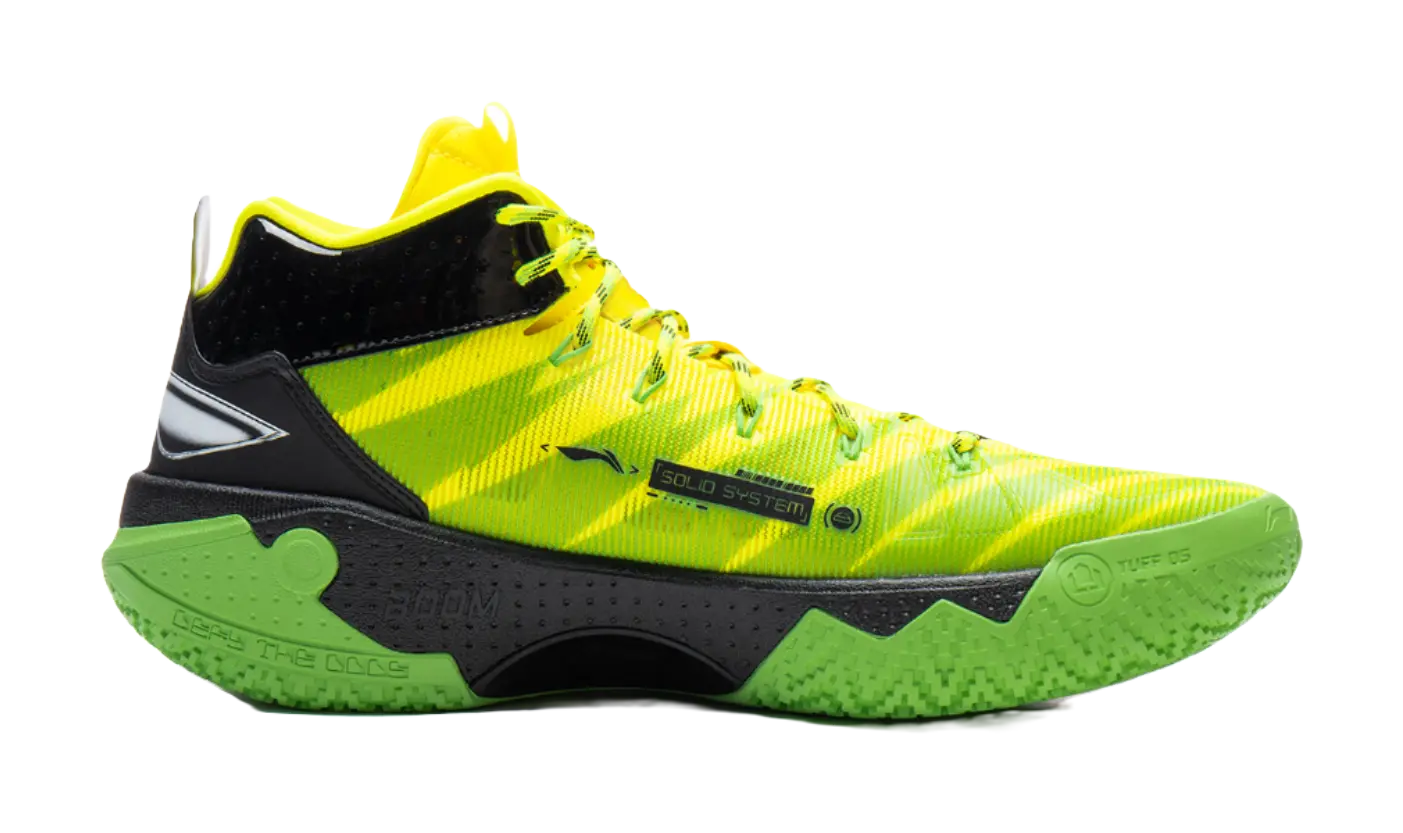 Li Ning Jie Ao 2 High Basketball Shoes Men's Yellow/Black - Image 3