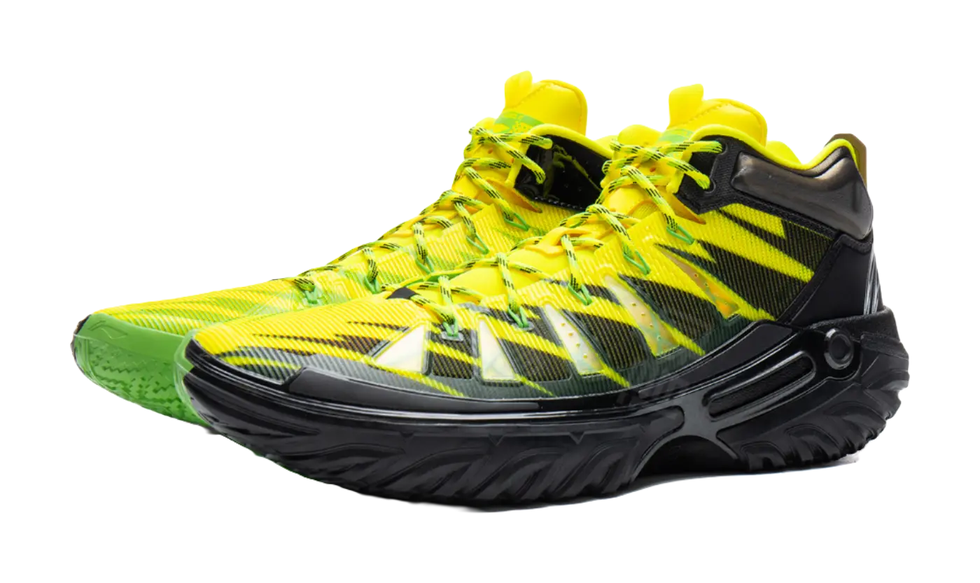 Li Ning Jie Ao 2 High Basketball Shoes Men's Yellow/Black - Image 4