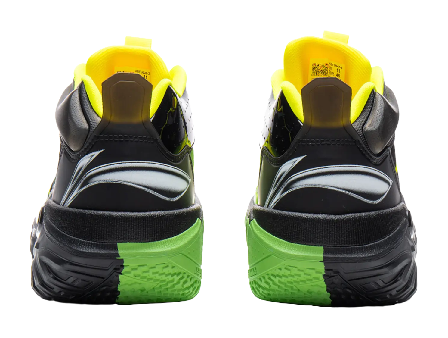 Li Ning Jie Ao 2 High Basketball Shoes Men's Yellow/Black - Image 7