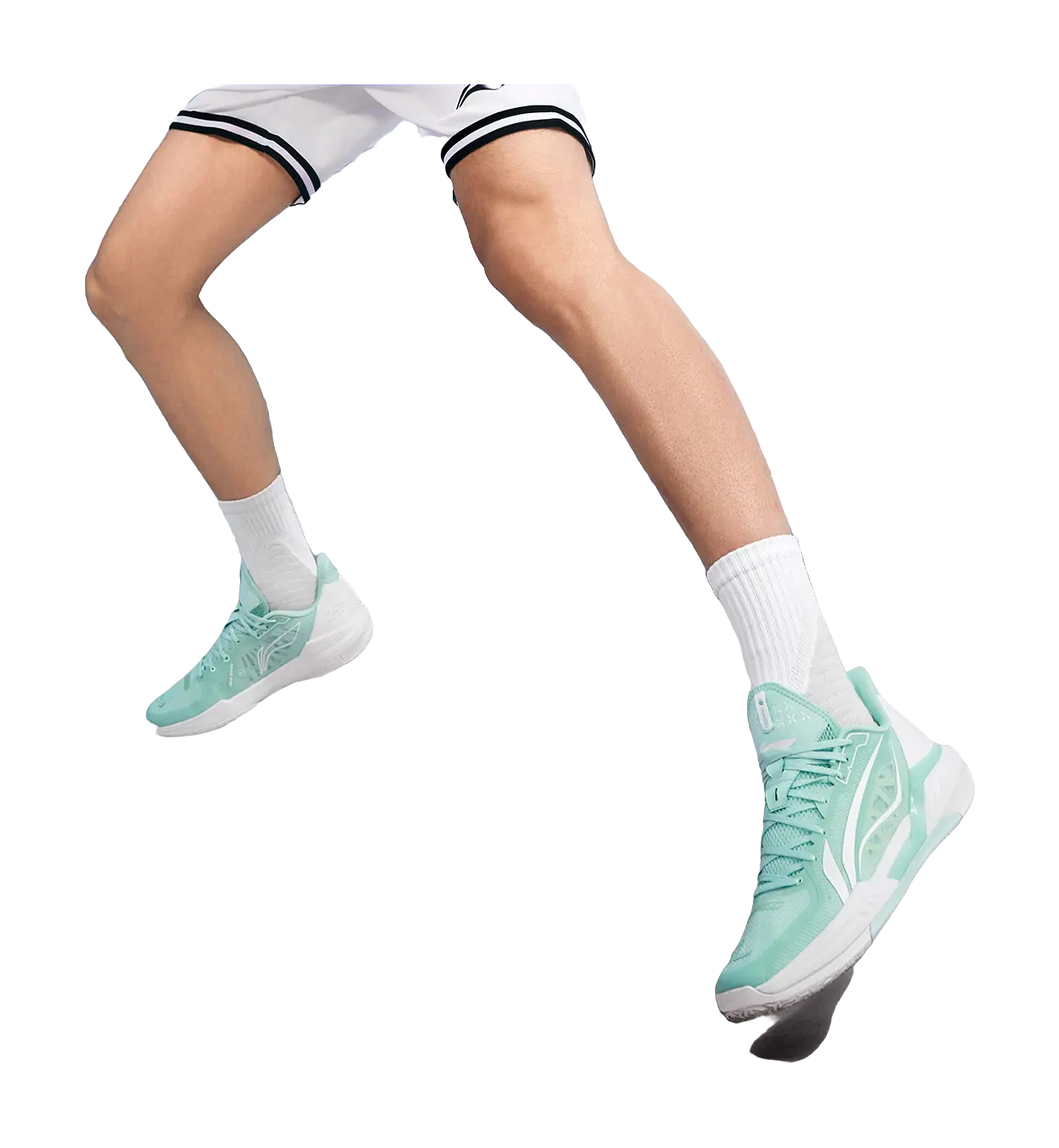 Li Ning Light Speed 3 Men's Basketball Shoes - Low Top Island Blue/White - Image 9