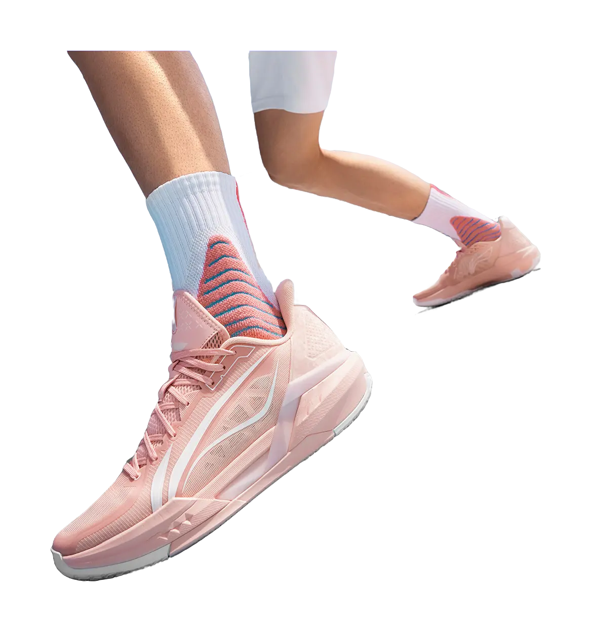 Li Ning Light Speed 3 Men's Basketball Shoes Pink/White - Image 7