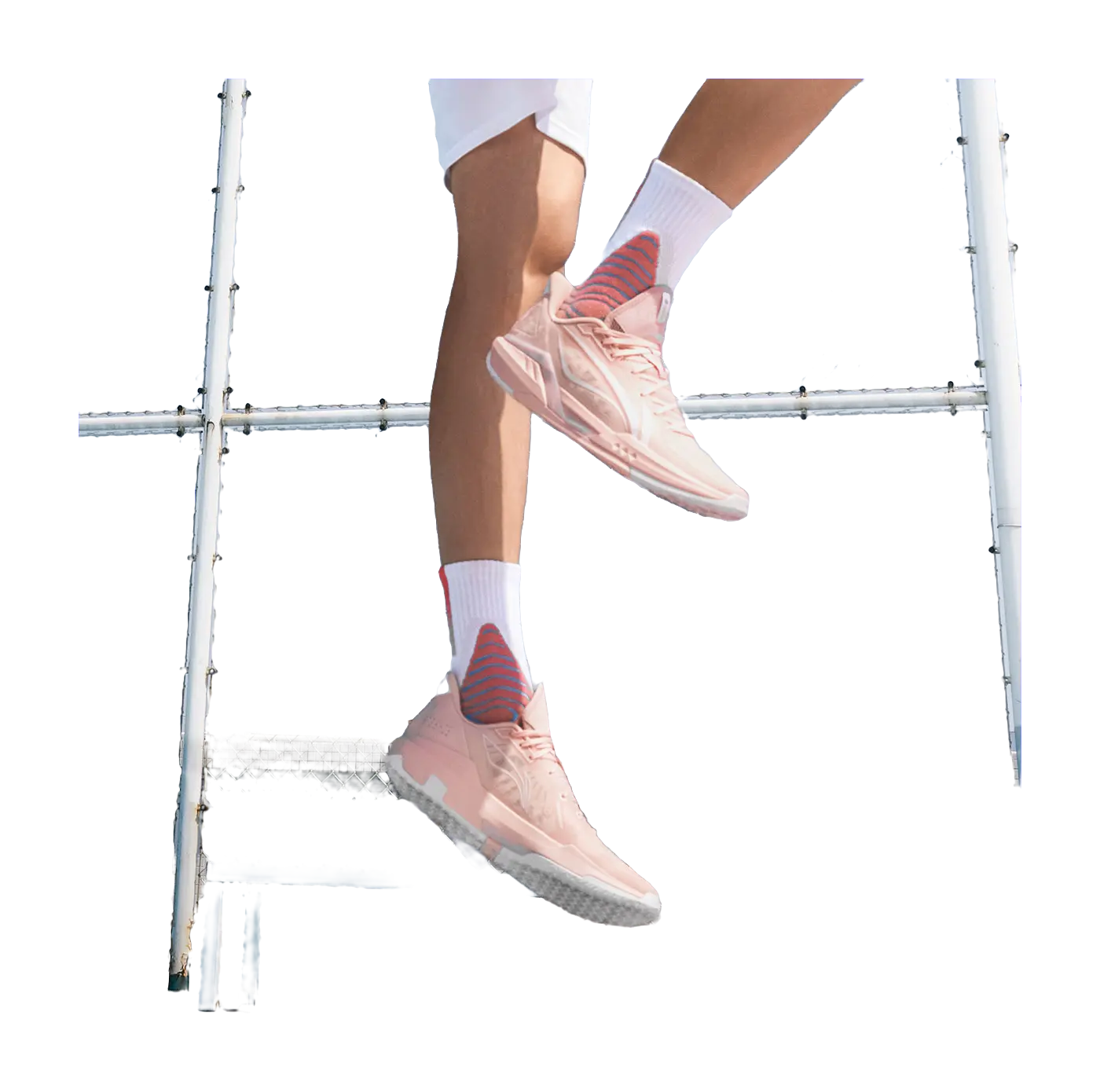 Li Ning Light Speed 3 Men's Basketball Shoes Pink/White - Image 8