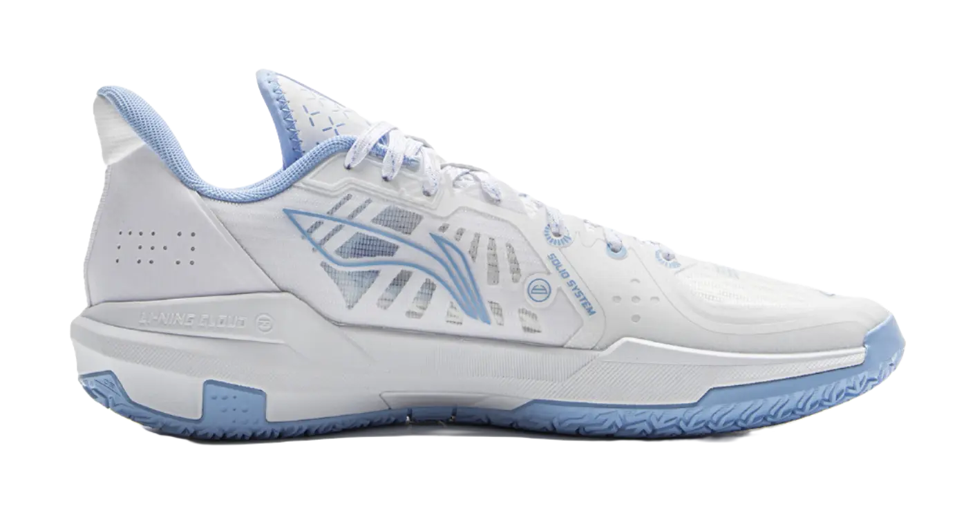 Li Ning Light Speed 3 Low Basketball Shoes Men's White Blue - Image 3