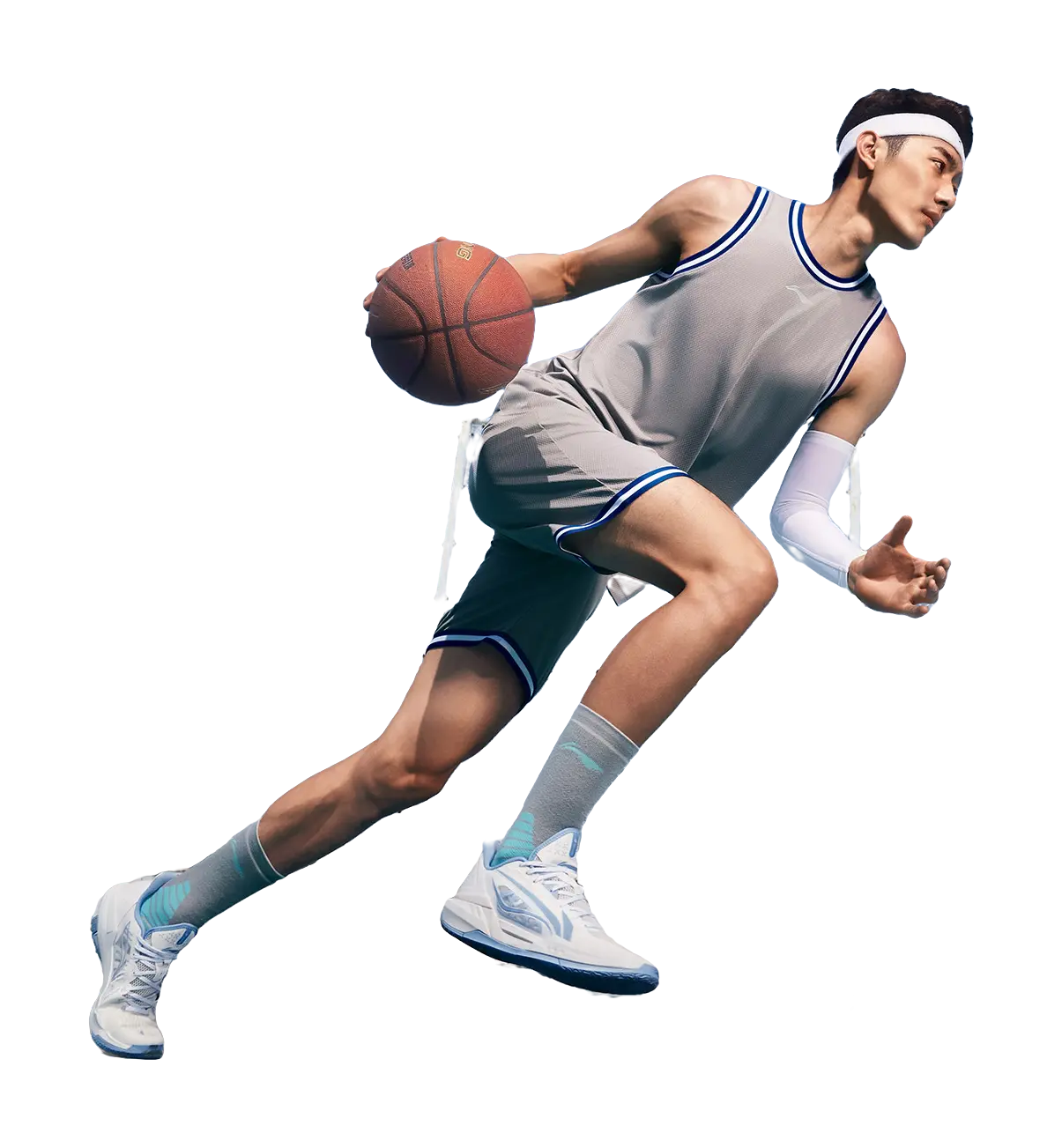 Li Ning Light Speed 3 Low Basketball Shoes Men's White Blue - Image 9
