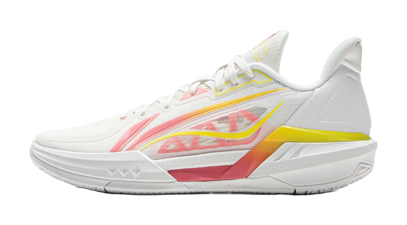 Li Ning Light Speed 3 Men's Low-Top Basketball Shoes White/Pink - Image 2
