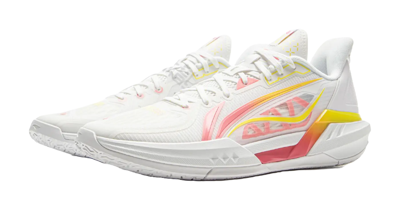 Li Ning Light Speed 3 Men's Low-Top Basketball Shoes White/Pink - Image 4