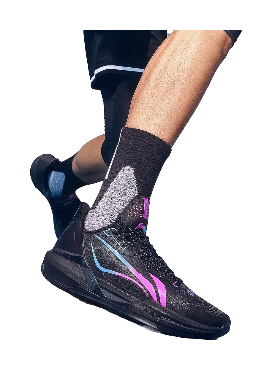 Li Ning Light Speed 3 - Black Purple Low Top Basketball Shoes for Men - Image 7