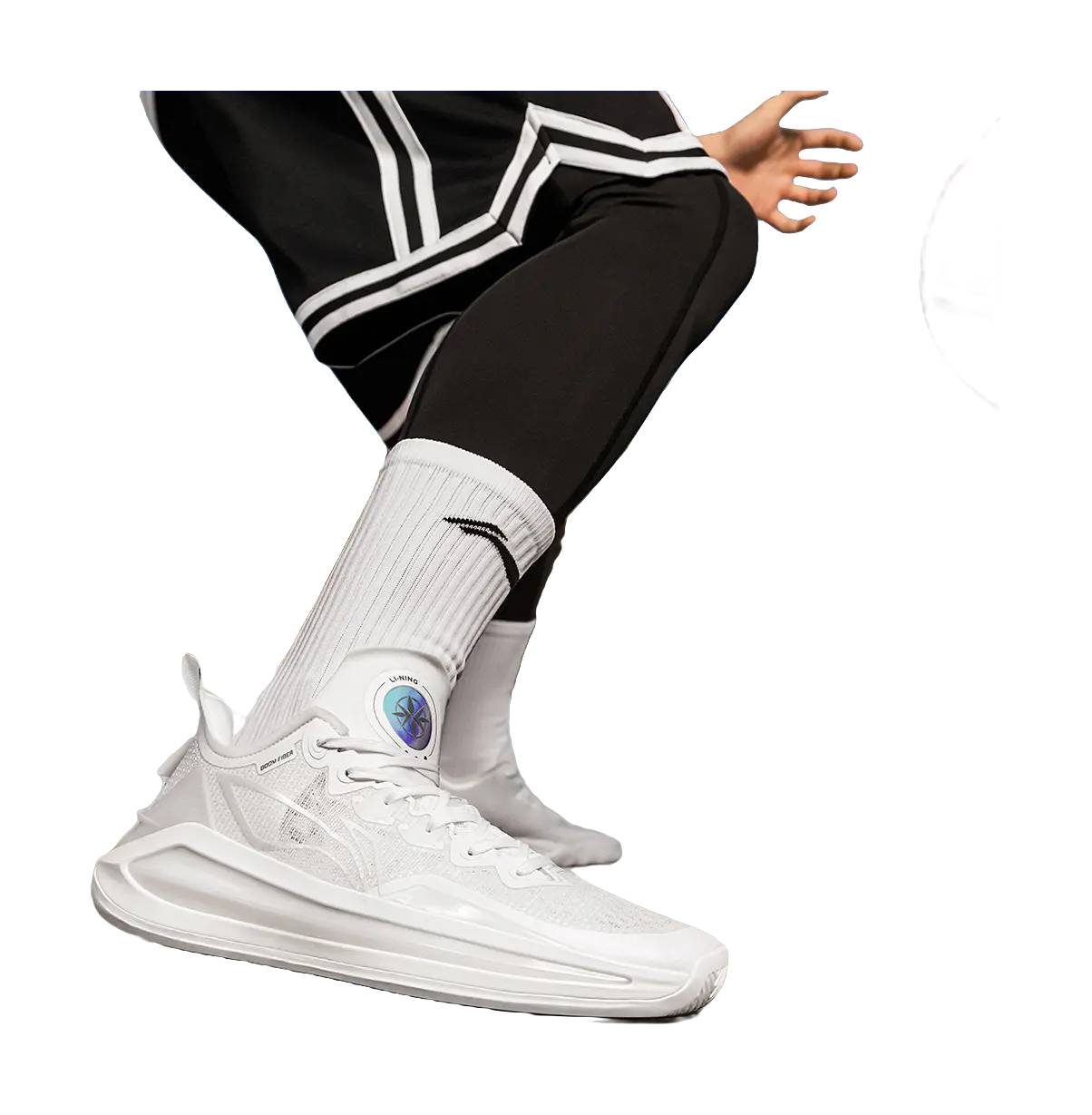 Li-Ning Liren 3 V2 Low Pearl White Basketball Shoes - Unisex Cushioned Court Sneakers - Image 9