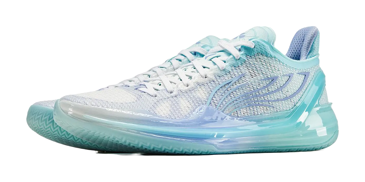 Li-Ning Liren 4 V2 Men's Basketball Shoes Island Blue/Snow Cyan Purple - Image 3