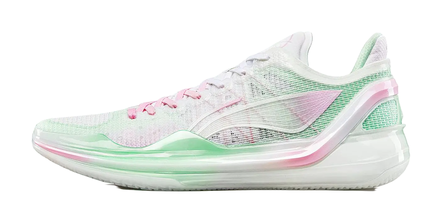 Li-Ning Liren 4 V2 - Men's Basketball Shoes White/Cooling Green