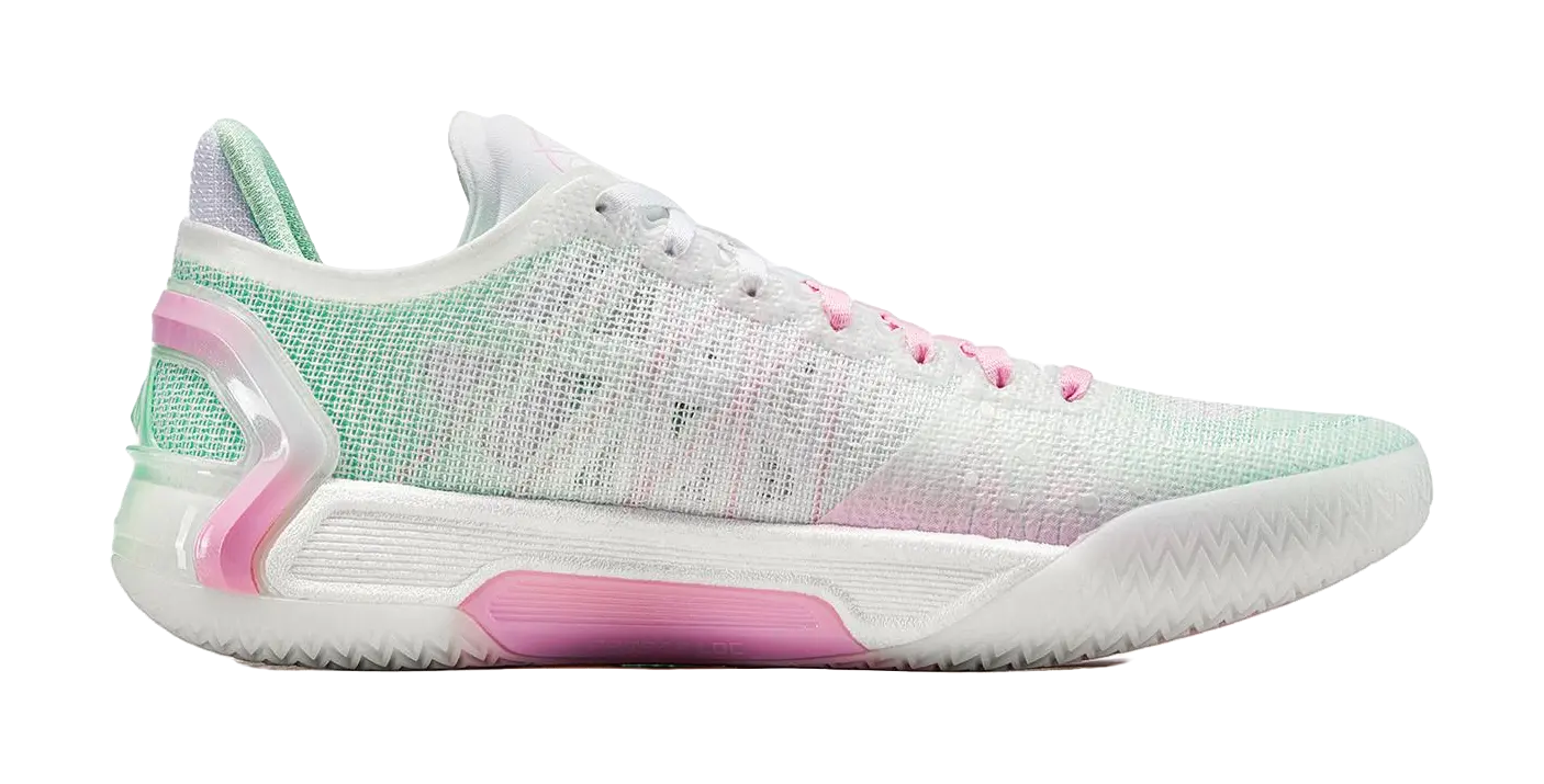 Li-Ning Liren 4 V2 - Men's Basketball Shoes White/Cooling Green - Image 2
