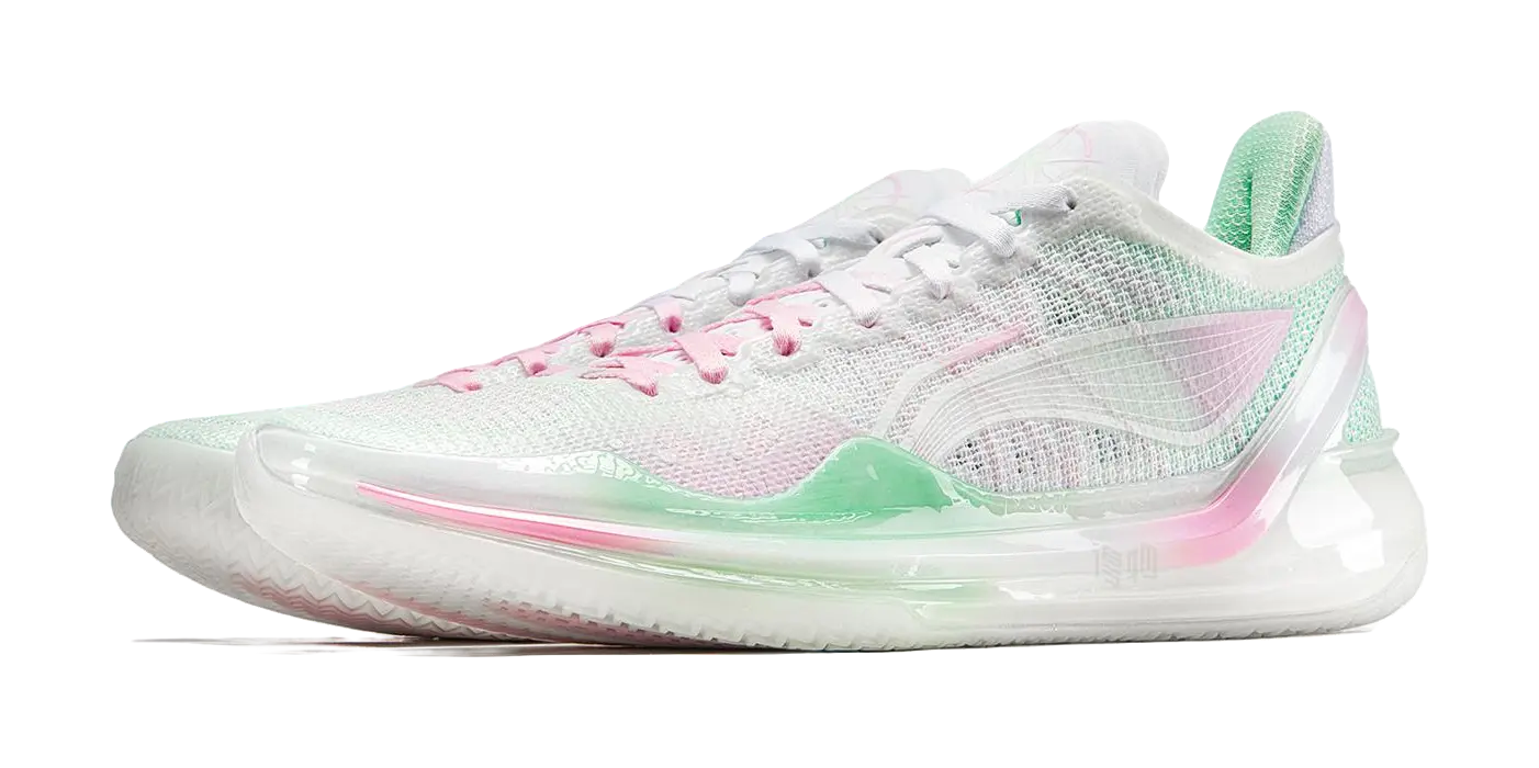 Li-Ning Liren 4 V2 - Men's Basketball Shoes White/Cooling Green - Image 3
