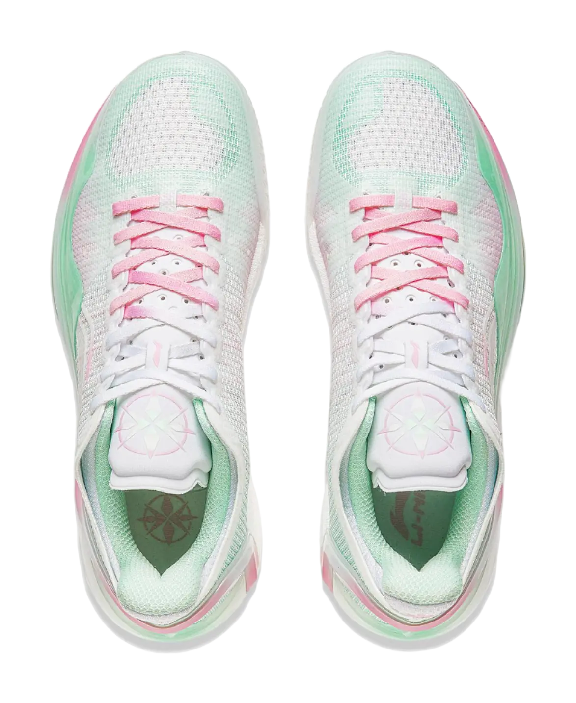 Li-Ning Liren 4 V2 - Men's Basketball Shoes White/Cooling Green - Image 4