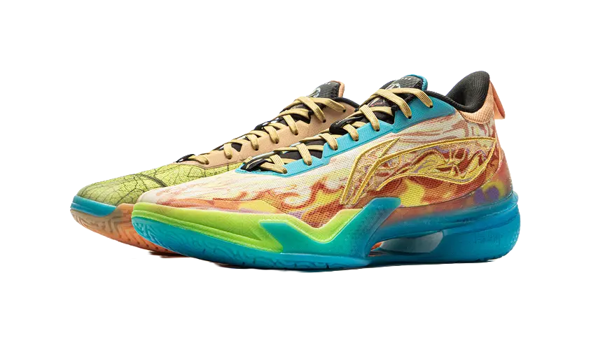 LiNing Knife 5 Basketball Shoes Men's Orange/Blue - Image 3