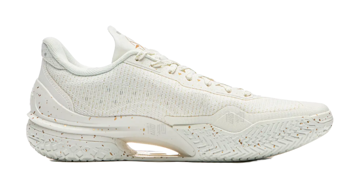 Li-Ning LiRen 5 Men's Basketball Shoes - White/Gold - Image 2