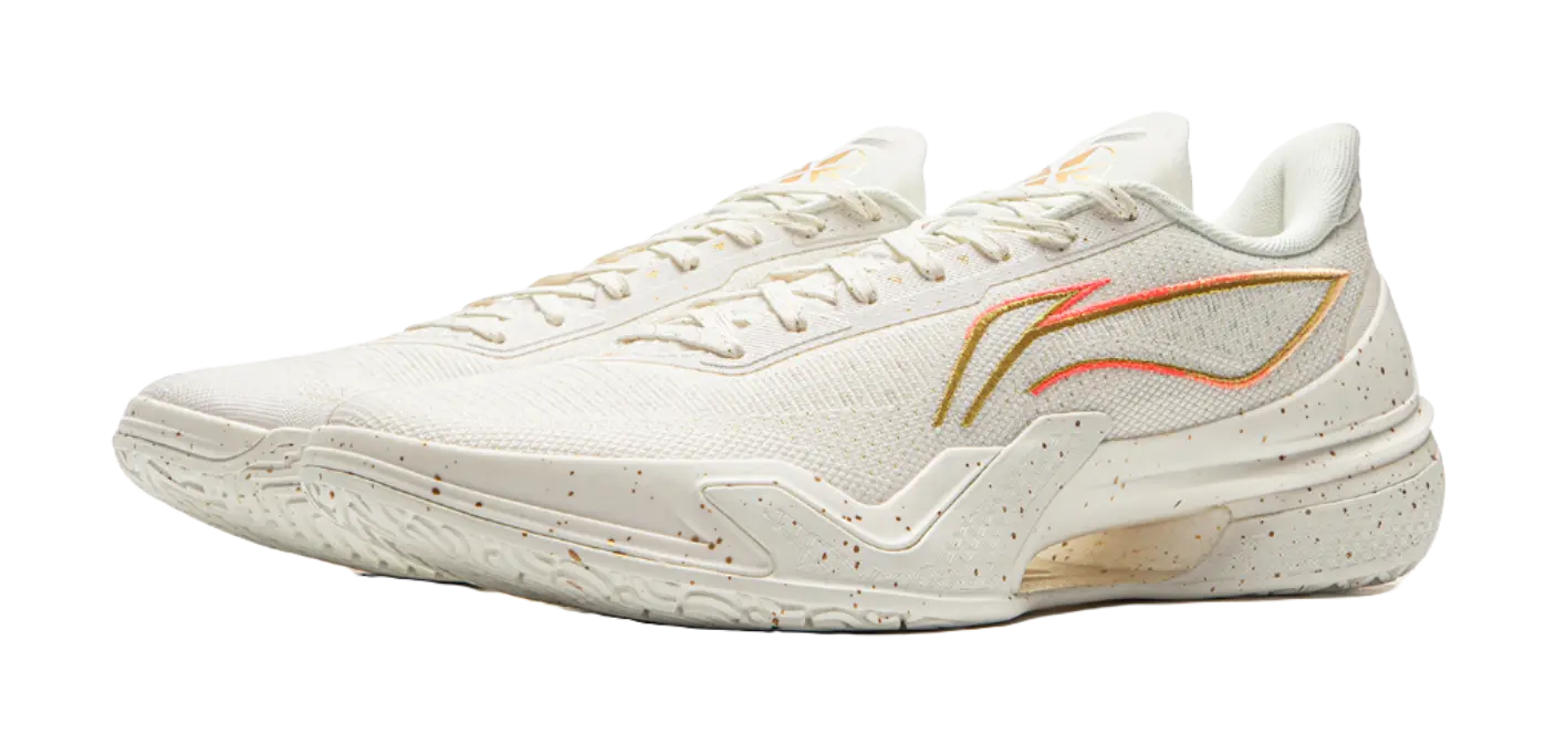 Li-Ning LiRen 5 Men's Basketball Shoes - White/Gold - Image 3
