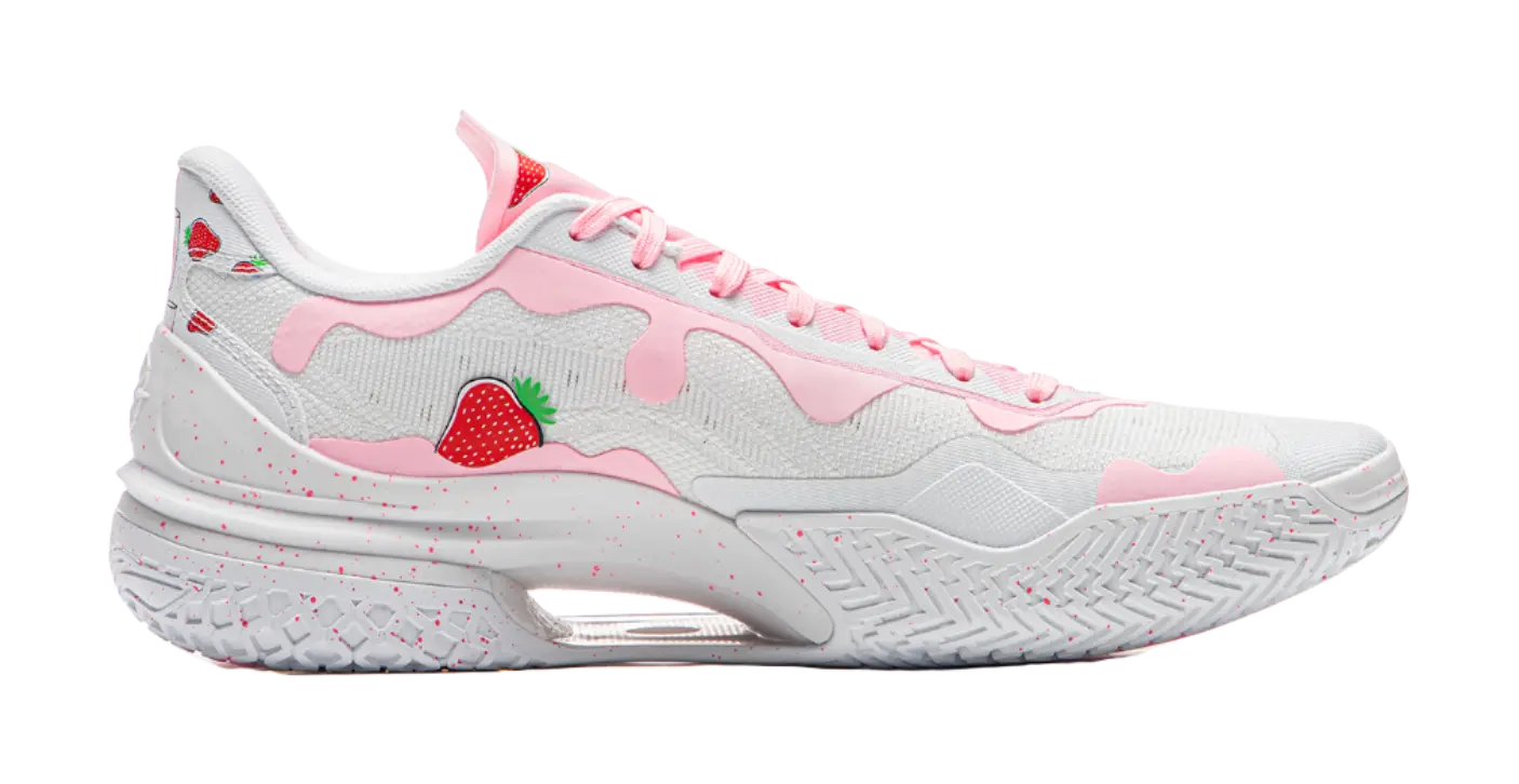 Li-Ning LiRen 5 Low-Top Basketball Shoes Men's White/Pink - Image 2