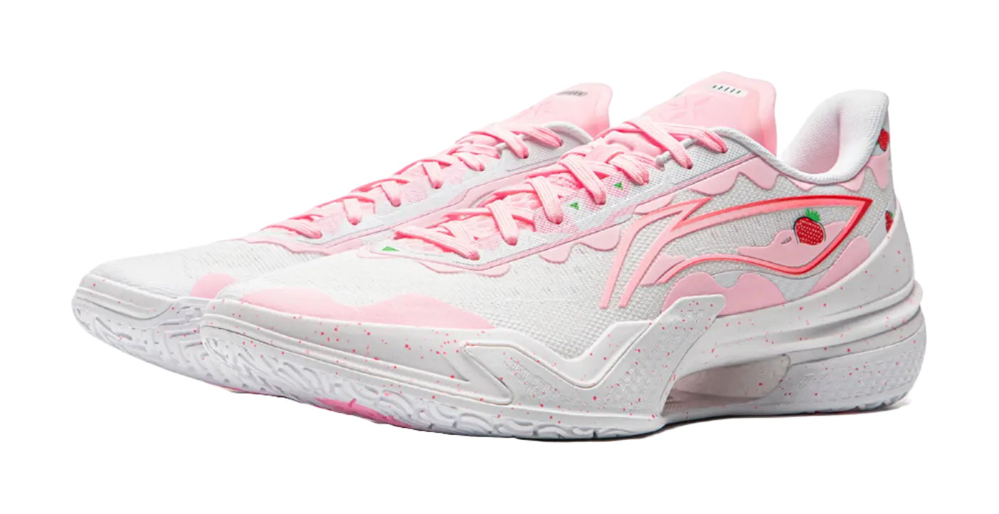 Li-Ning LiRen 5 Low-Top Basketball Shoes Men's White/Pink - Image 3