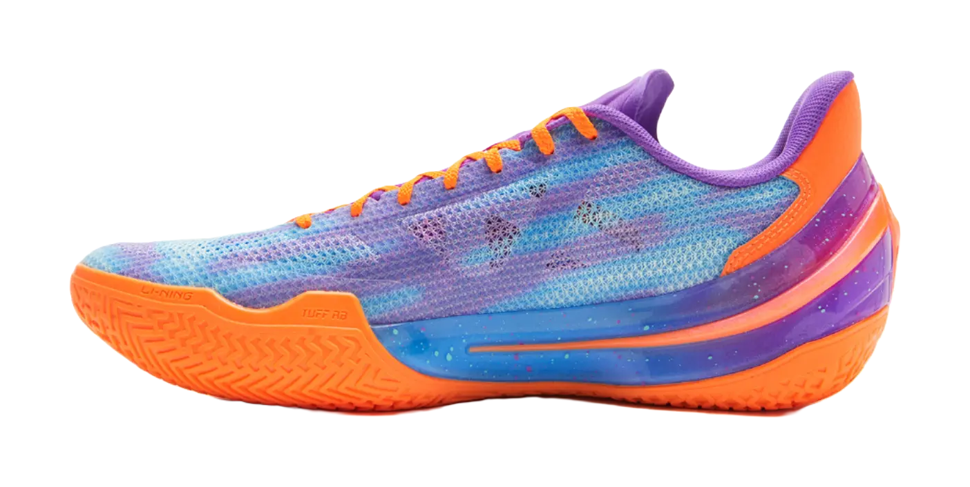 Li Ning Men's Basketball Shoes Low-Top Neon Green/Purple - Image 5