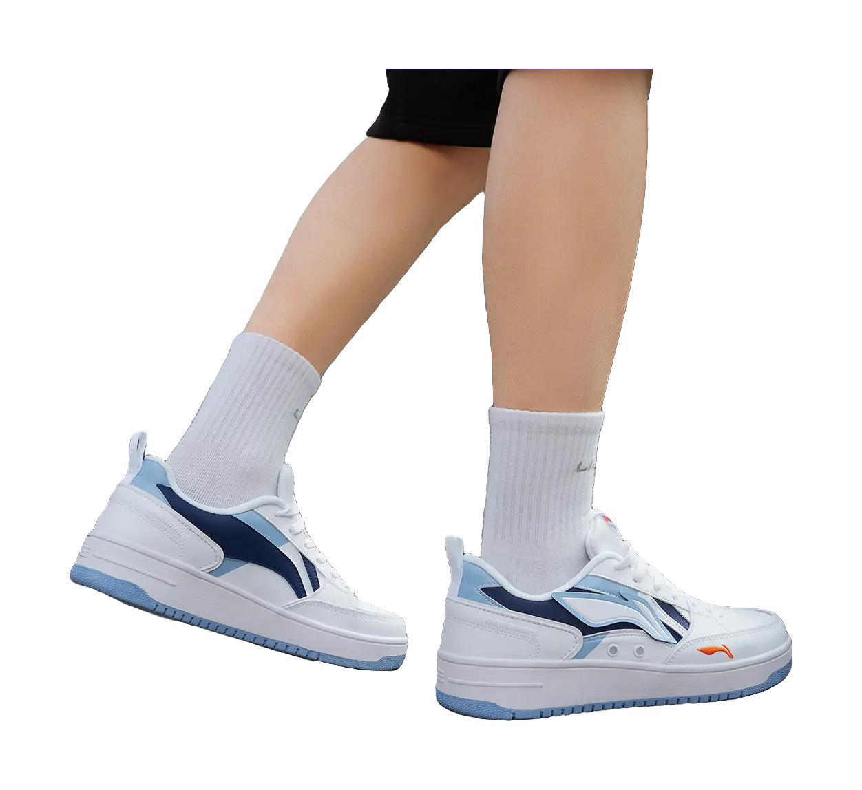 Li Ning Haichuan Men's Skateboard Shoes - Slip-Resistant, Cushioned, Lightweight Low-Tops - White/Aurora Blue - Image 12