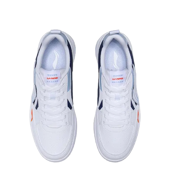 Li Ning Haichuan Men's Skateboard Shoes - Slip-Resistant, Cushioned, Lightweight Low-Tops - White/Aurora Blue - Image 4