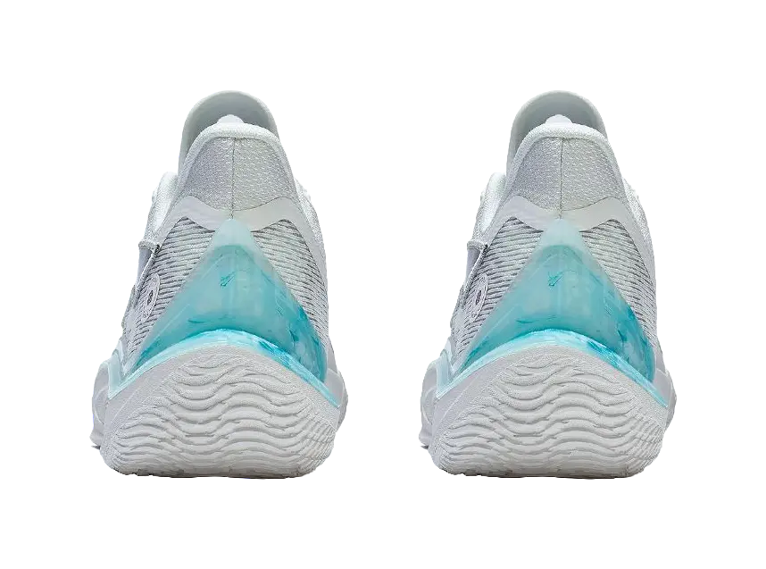 Li-Ning Sonic 11 Low-Top Basketball Shoes - Anti-Slip, Wear-Resistant Boom Fiber Tech Mist White/Blue - Image 4
