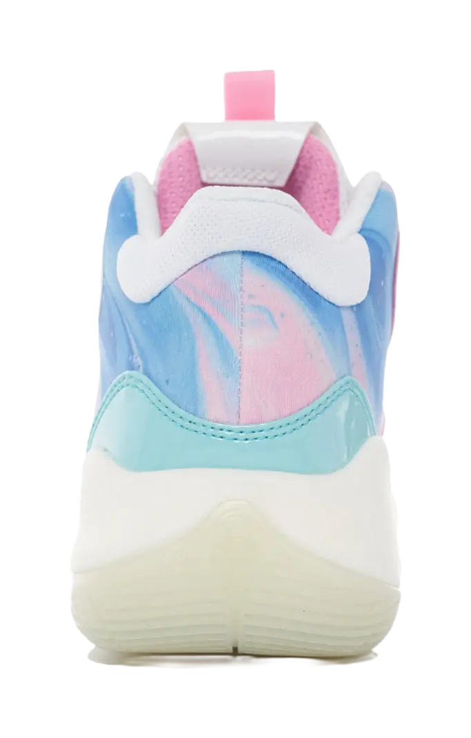 Li-Ning Sonic 9 IX Team Mid Basketball Shoes - White/Pink/Blue - Image 5