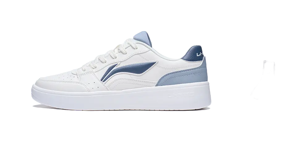 Li Ning Sycee Men's Skateboard Shoes - Slip-Resistant, Cushioned, Abrasion-Resistant, Height-Increasing, White/Blue - Image 4